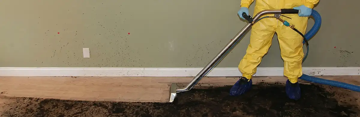 sewage removal service performing deep cleaning and extraction of sewage from an indoor area in Colorado Springs, CO